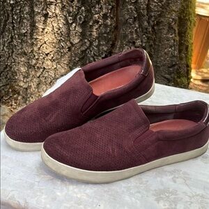 Dr Scholl's Burgundy Slip On Casual Sneakers